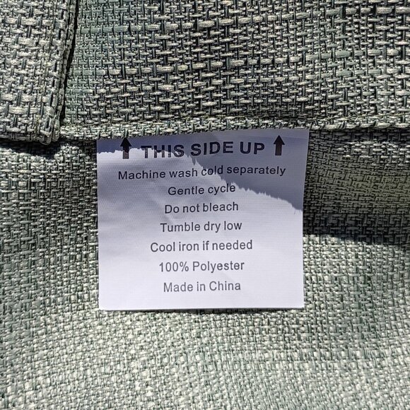 Jinchan Curtain Panels Green Linen Textured Curtains 38x 96 Rod Pocket Drapes - Picture 9 of 11